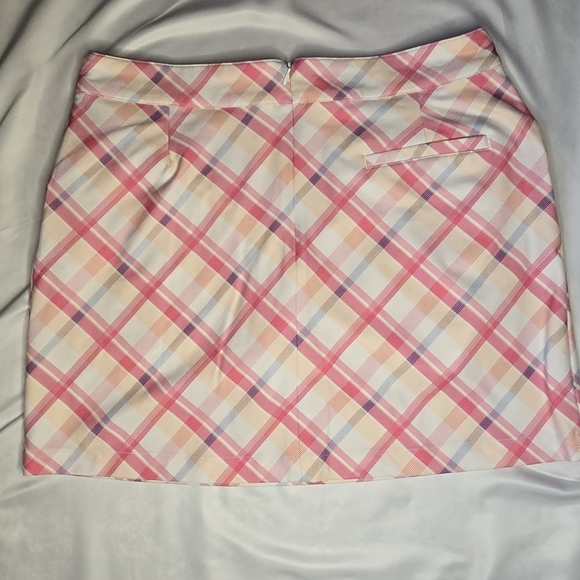 Tommy Armour Dri-Logic Pink & White Plaid Skort – Size 12, Golf/Tennis - Picture 3 of 5